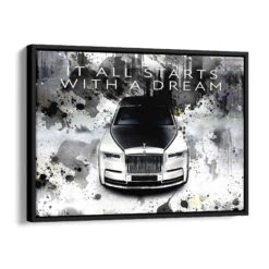 It All Starts 18 It All Starts -Artmind motivationsbild rollsroyce schattenfugenrahmen
