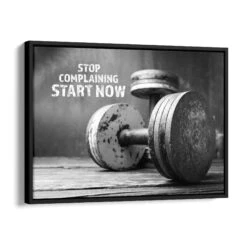 Stop Complaining 18 Stop Complaining -Artmind motivationsbild sport schattenfugenrahmen