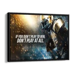 Play To Win At All 17 Play To Win At All -Artmind motivationsbild sportler schattenfugenrahmen