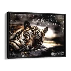 Enjoy Life 17 Enjoy Life -Artmind motivationsbild tiger artmind kunstwerk schattenfugenrahmen f0e1ac62 b732 467a 88fe 59e3fe03e492