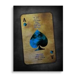 Play Your Hand 16 Play Your Hand -Artmind motivatiosnbild goldene ass peak karte brushed