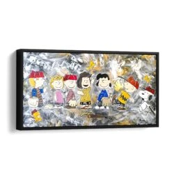 The P-Team 16 The P-Team -Artmind peanuts baseball teamwork snoopy charliebrown kunst artmind wandbild 009063 schattenfugenrahmen