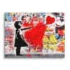 Flying Love 1 Flying Love -Artmind pop art wandbild girl with ballon leinwand