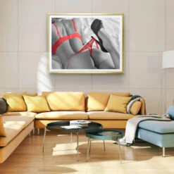 Rote Dessous - Galerieabzug 11 Rote Dessous - Galerieabzug -Artmind schlafzimmerbild wandbild artmind poster 3