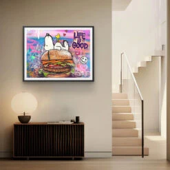 Artmind -Artmind snoopy burger pop art wandbild artmind poster 2