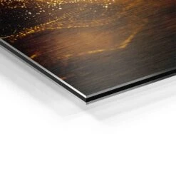 Golden Flow 23 Golden Flow -Artmind wandbild abstrakt goldene elemente artmind premium art detail brushed