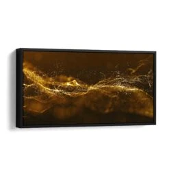 Golden Flow 17 Golden Flow -Artmind wandbild abstrakt goldene elemente artmind premium art schattenfugenrahmen