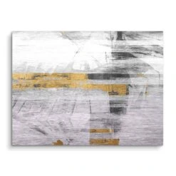 Abstract Golden Stripes 15 Abstract Golden Stripes -Artmind wandbild abstrakte kunst gold muster brushed