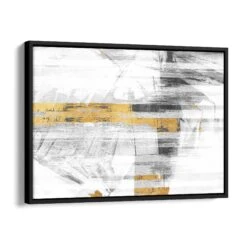 Abstract Golden Stripes 17 Abstract Golden Stripes -Artmind wandbild abstrakte kunst gold muster schattenfugenrahmen