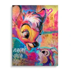 Never Give Up 16 Never Give Up -Artmind wandbild bambi von artmind brushed