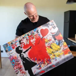 Flying Love 18 Flying Love -Artmind wandbild banksy luftballon mickey pop art