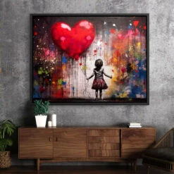 Grande Luce 19 Grande Luce -Artmind wandbild banksy maedchen luftballon kunstwerk 2