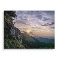 Berggipfel Im Sonnenaufgang 16 Berggipfel Im Sonnenaufgang -Artmind wandbild berg leinwand
