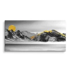 Golden Moon 15 Golden Moon -Artmind wandbild berge mit gold leinwand 8b010f78 0583 44e7 9742 b87ceddbd9b1