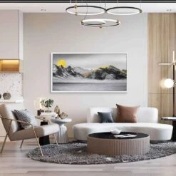 Golden Moon 17 Golden Moon -Artmind wandbild berge mit gold 5