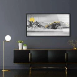 Golden Moon 18 Golden Moon -Artmind wandbild berge mit gold 7