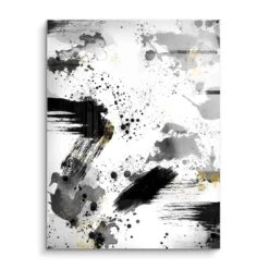 Black And White 16 Black And White -Artmind wandbild black white splash acryl
