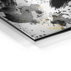 Black And White 23 Black And White -Artmind wandbild black white splash detail brushed