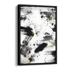 Black And White 17 Black And White -Artmind wandbild black white splash schattenfugenrahmen