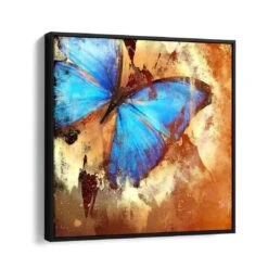 Blue Butterfly 16 Blue Butterfly -Artmind wandbild blue butterfly artmind bild schattenfugenrahmen