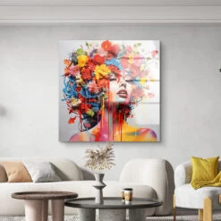 Blumen Frau 18 Blumen Frau -Artmind wandbild blumen frau kunst kaufen bei artmind 3