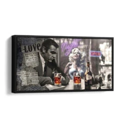 Wallis Bond In A Bar 16 Wallis Bond In A Bar -Artmind wandbild bond kunst kaufen bei artmind schattenfugenrahmen