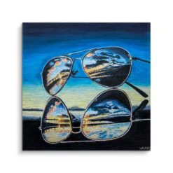 Brillenspiegelung 16 Brillenspiegelung -Artmind wandbild brillenspiegelung blau artmind wall art bild brushed
