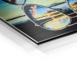 Brillenspiegelung 23 Brillenspiegelung -Artmind wandbild brillenspiegelung blau artmind wall art bild detail brushed