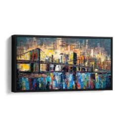 Brooklyn 17 Brooklyn -Artmind wandbild brooklyn colors kunst kaufen bei artmind schattenfugenrahmen