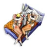 Bunny Time -Artmind wandbild bugs bunny lola bunny bett artwork artmind acryl
