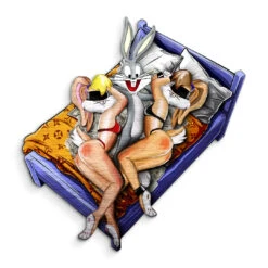 Bunny Time 8 Bunny Time -Artmind wandbild bugs bunny lola bunny bett artwork artmind alu gebuerstet