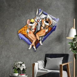 Bunny Time 9 Bunny Time -Artmind wandbild bugs bunny lola bunny bett artwork artmind 2