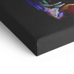 Totenkopf 23 Totenkopf -Artmind wandbild bunter totenkopf2 detail leinwand