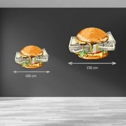 Cash Burger 15 Cash Burger -Artmind wandbild cash burger kunstwerk groessenvergleich