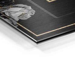 Chanel On Flower 22 Chanel On Flower -Artmind wandbild chanel black gold von artmind detail brushed