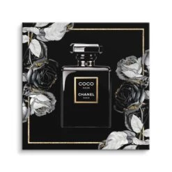 Chanel On Flower 16 Chanel On Flower -Artmind wandbild chanel black gold von artmind leinwand