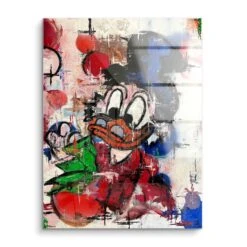 Counting 17 Counting -Artmind wandbild dagobert beim geld zaehlen kunstwerk artmind acryl