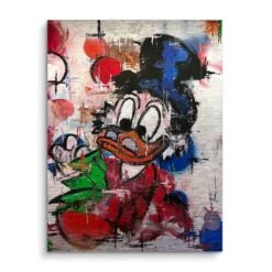 Counting 16 Counting -Artmind wandbild dagobert beim geld zaehlen kunstwerk artmind brushed