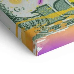 Royal King 21 Royal King -Artmind wandbild dagobert geldschein detail leinwand