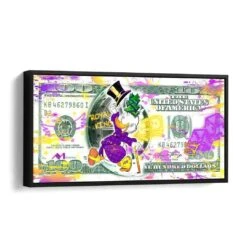 Royal King 16 Royal King -Artmind wandbild dagobert geldschein schattenfugenrahmen