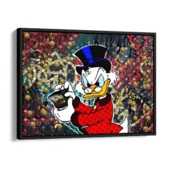 Bitcoin Art 16 Bitcoin Art -Artmind wandbild dagobert mit geldscheinen schattenfugenrahmen