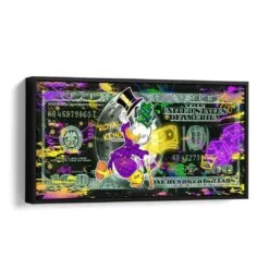 Royal King - Black Edition 17 Royal King - Black Edition -Artmind wandbild dagobert schwarzer dollar king schattenfugenrahmen