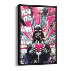 May The Love 14 May The Love -Artmind wandbild darth vader pop art kunstwerk love schattenfugenrahmen
