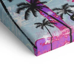 Crime In Sunshine 22 Crime In Sunshine -Artmind wandbild donald daisy als gangster unter palmen detail leinwand