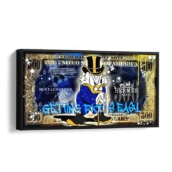 Getting Rich Is Easy 18 Getting Rich Is Easy -Artmind wandbild donald rich von artmind schattenfugenrahmen