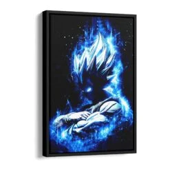 Blue Power 17 Blue Power -Artmind wandbild dragonball blau schattenfugenrahmen