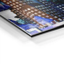 Düsseldorf - Night -Artmind wandbild duesseldorf night kunst kaufen bei artmind detail brushed