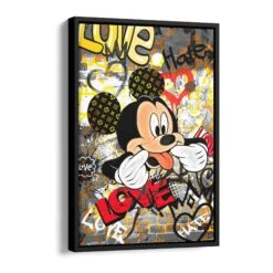 Cheerful 17 Cheerful -Artmind wandbild freche micky maus schattenfugenrahmen