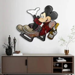 Welcome To Relax 11 Welcome To Relax -Artmind wandbild freiform mickey liegestuhl artwork 2