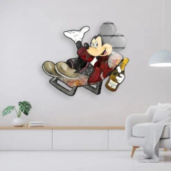 Welcome To Relax 12 Welcome To Relax -Artmind wandbild freiform mickey liegestuhl artwork 3